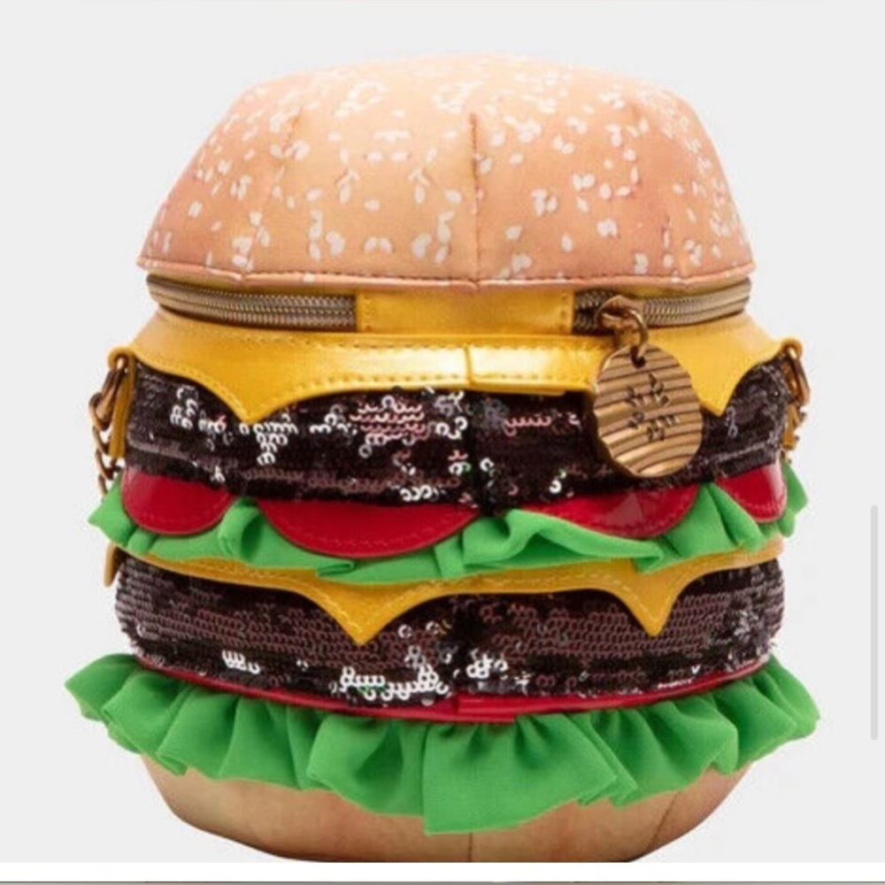Betsy Johnson Kitsch Nice Buns Hamburger Crossbody Bag New - Picture 7 of 7